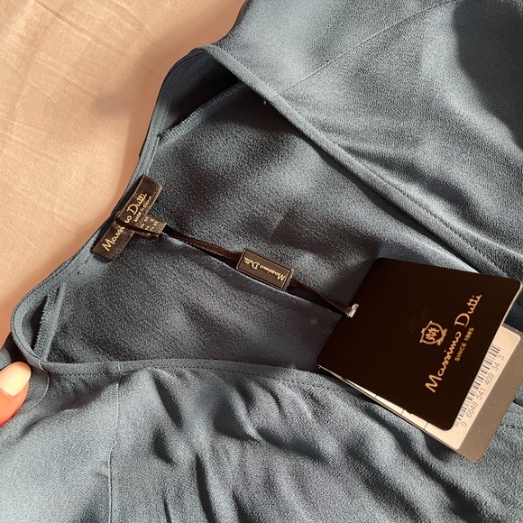 Massimo Dutti Maxi dress Blue Never wore size 34 - Picture 8 of 11